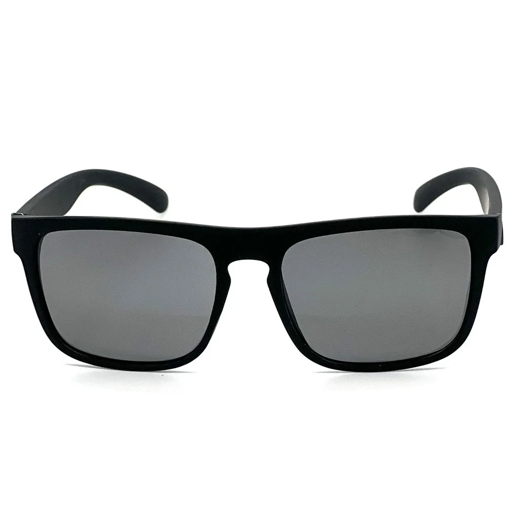 Mens Black Polarized Sunglasses Square Frame Sport Wrap Outdoor Hip Hop Gangster